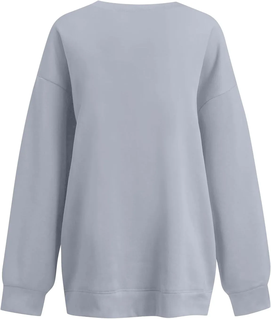 Oversized Sweatshirt For Women,2024 Trendy V Neck Soft Fleece Preppy Sweatshirt Long Sleeve Pullover Fall Clothes