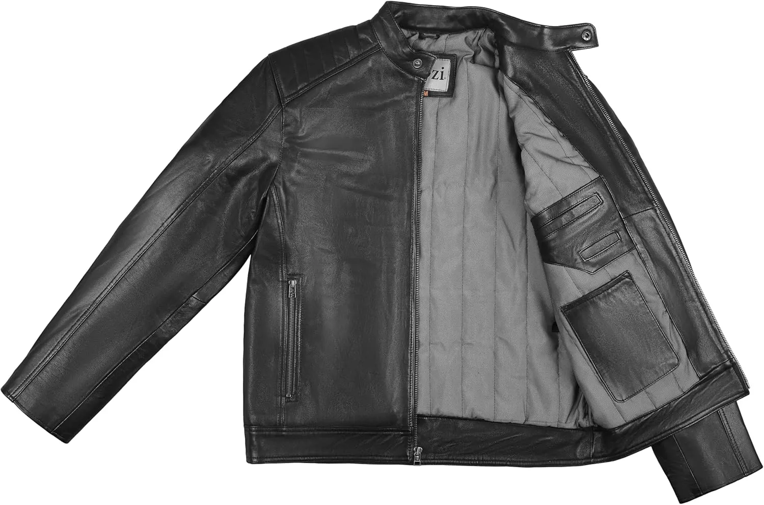 Premium Soft Lambskin Leather Men's Motorcycle Jacket - Vintage Cafe Racer with a Modern Twist