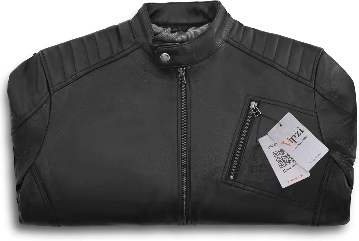 Premium Soft Lambskin Leather Men's Motorcycle Jacket - Vintage Cafe Racer with a Modern Twist