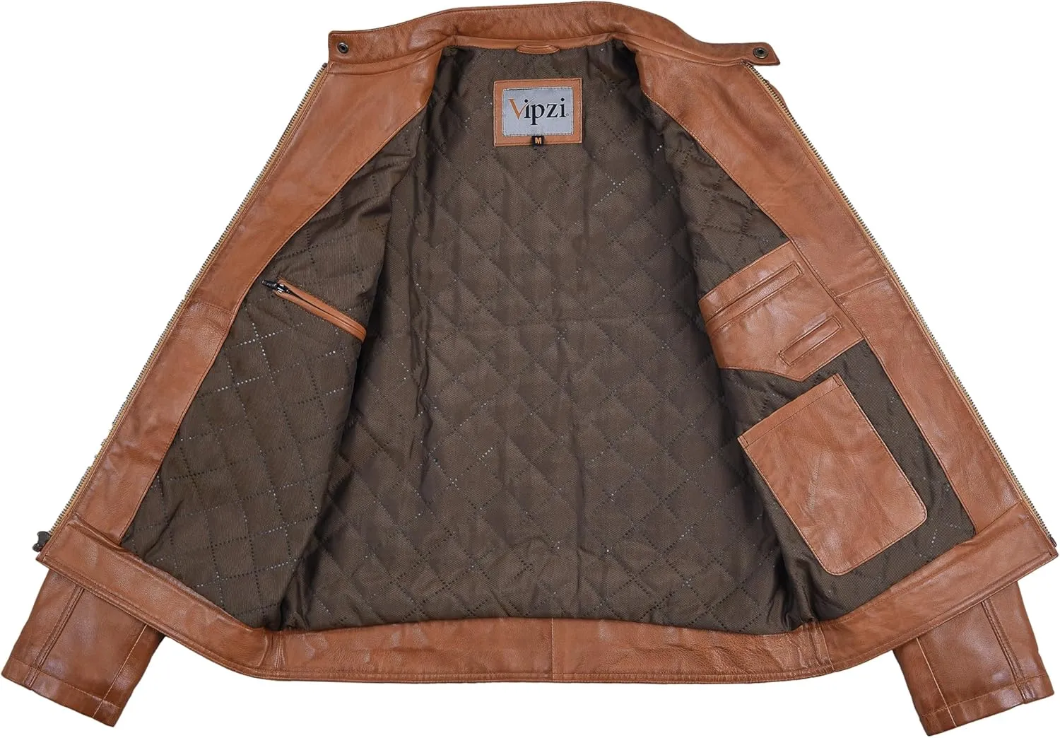 Premium Soft Lambskin Leather Men's Motorcycle Jacket - Vintage Cafe Racer with a Modern Twist