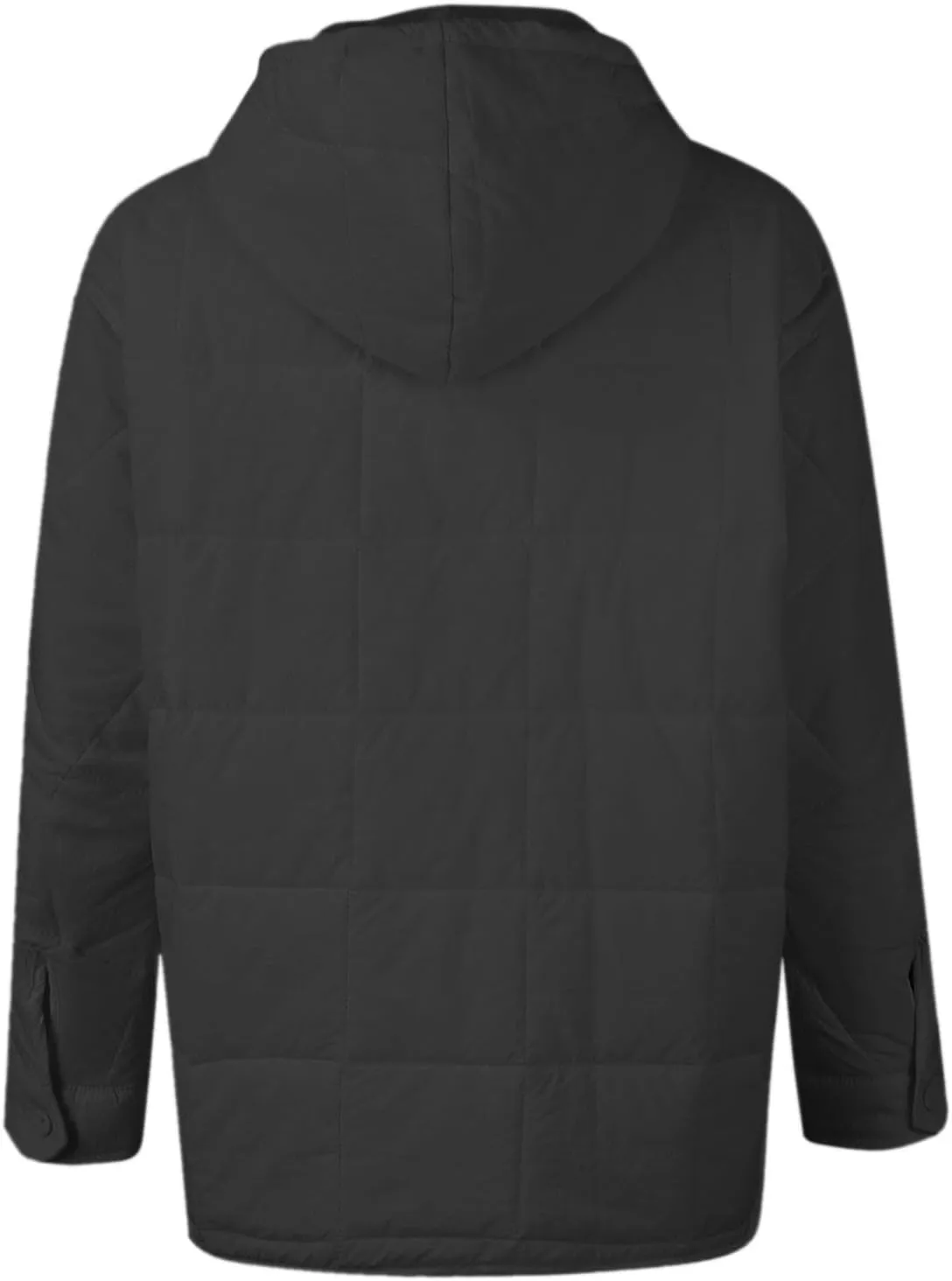 Quilted Jackets for Women Winter Button Hooded Puffer Pullover Jacket Lightweight Down Coats Outerwear with Pockets
