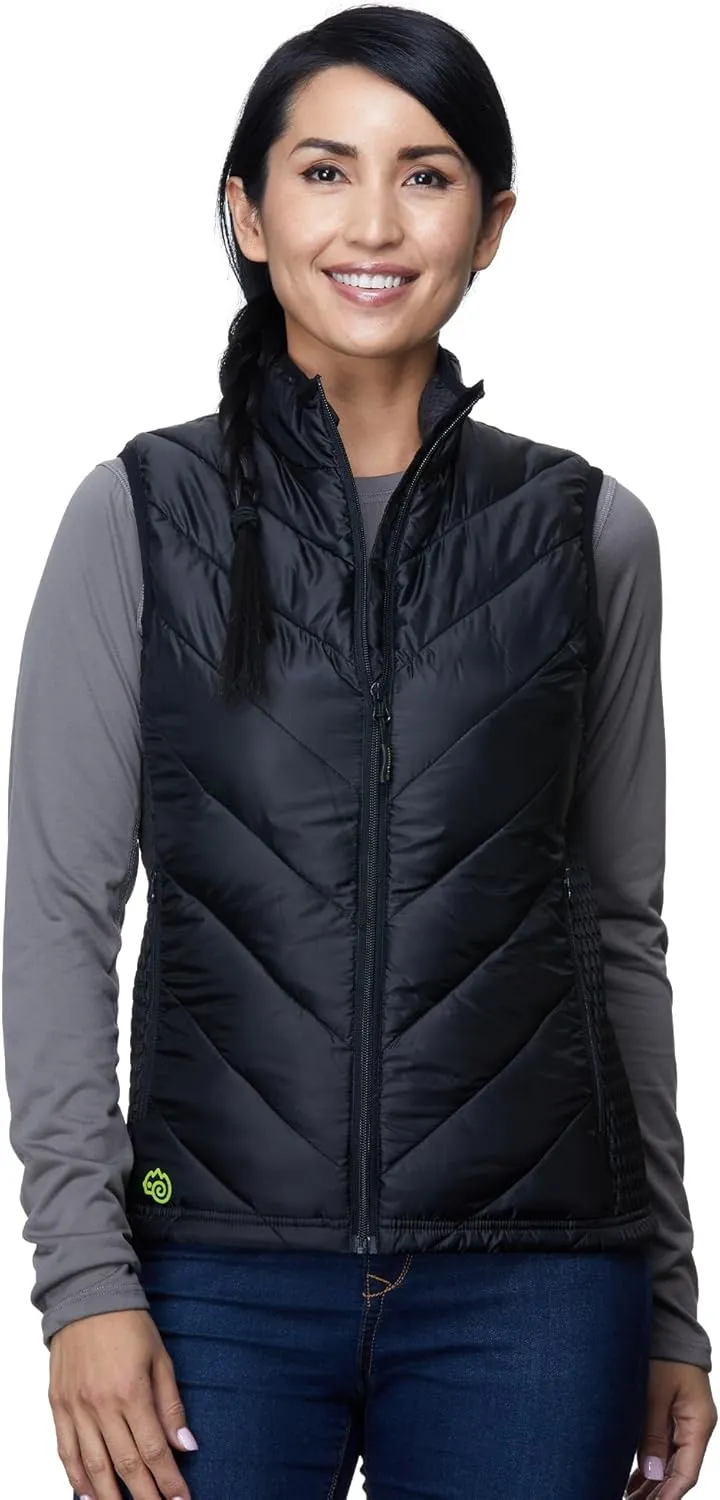 Quilted Vest for Women - Casual Lightweight Sleeveless Warm Winter Jacket - Modern Windproof Zip Up Women Vest