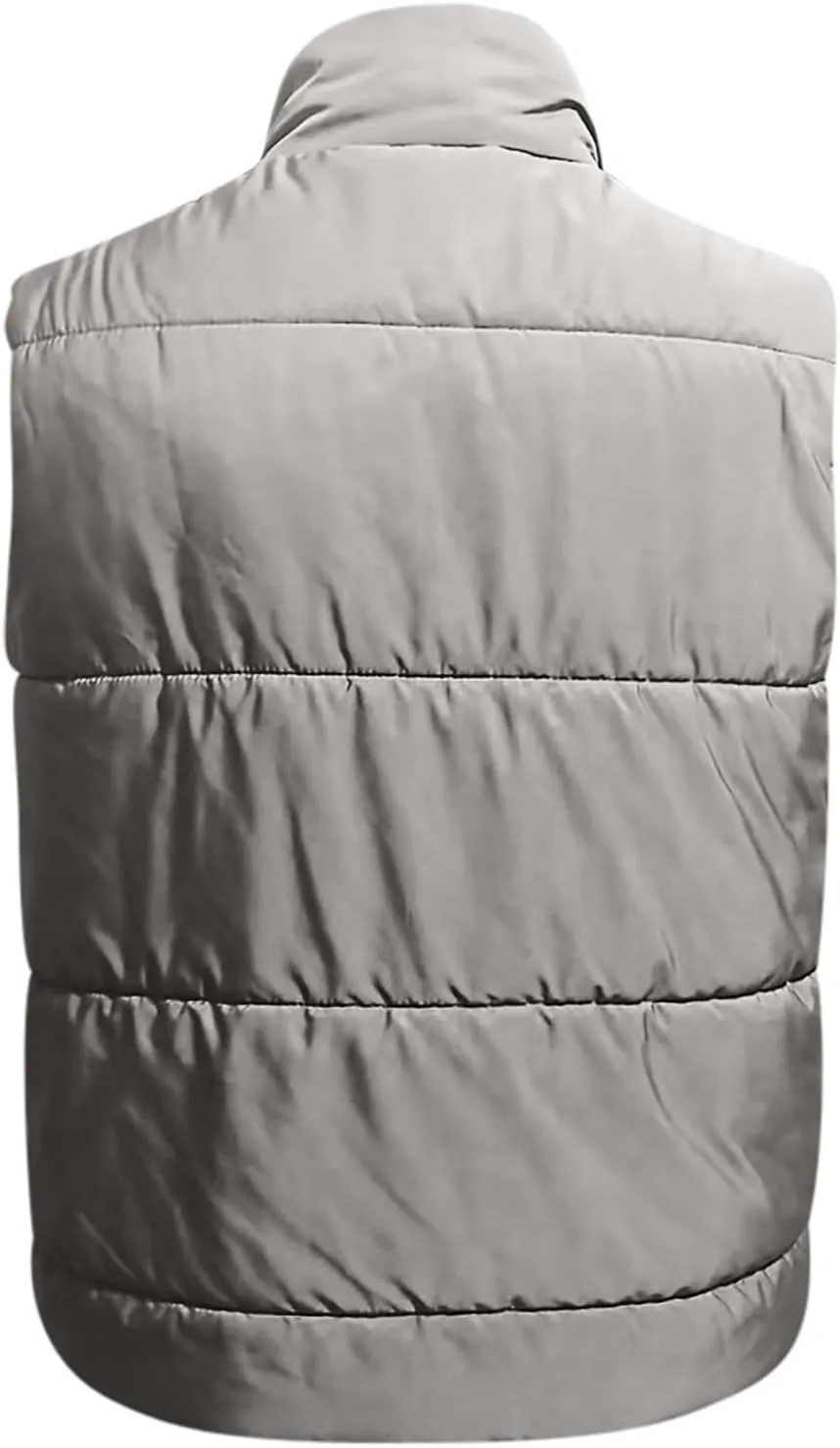 Quilted Vest for Women Lightweight Puffer Vest Warm Winter Coat Full Zip Down Vest Casual Stand Collar Jackets