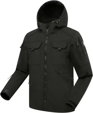 Rain Jackets for Men Casual Hooded Hiking Coats Windbreaker Windproof Warm Coat Long Sleeve Outwear Comfy Hoodies