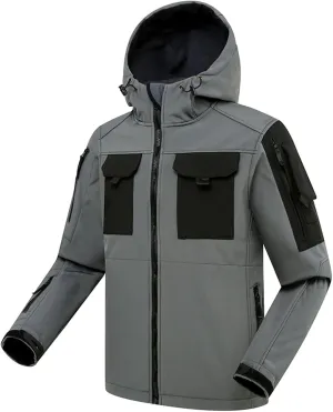 Rain Jackets for Men Casual Hooded Hiking Coats Windbreaker Windproof Warm Coat Long Sleeve Outwear Comfy Hoodies