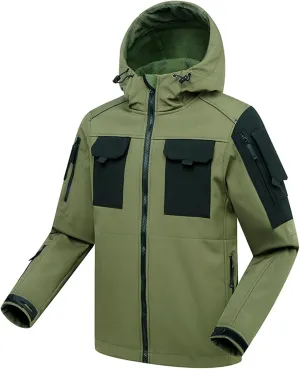 Rain Jackets for Men Casual Hooded Hiking Coats Windbreaker Windproof Warm Coat Long Sleeve Outwear Comfy Hoodies
