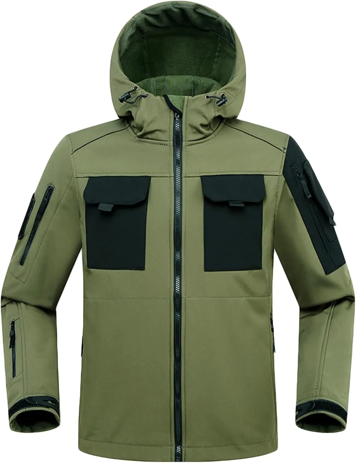 Rain Jackets for Men Casual Hooded Hiking Coats Windbreaker Windproof Warm Coat Long Sleeve Outwear Comfy Hoodies