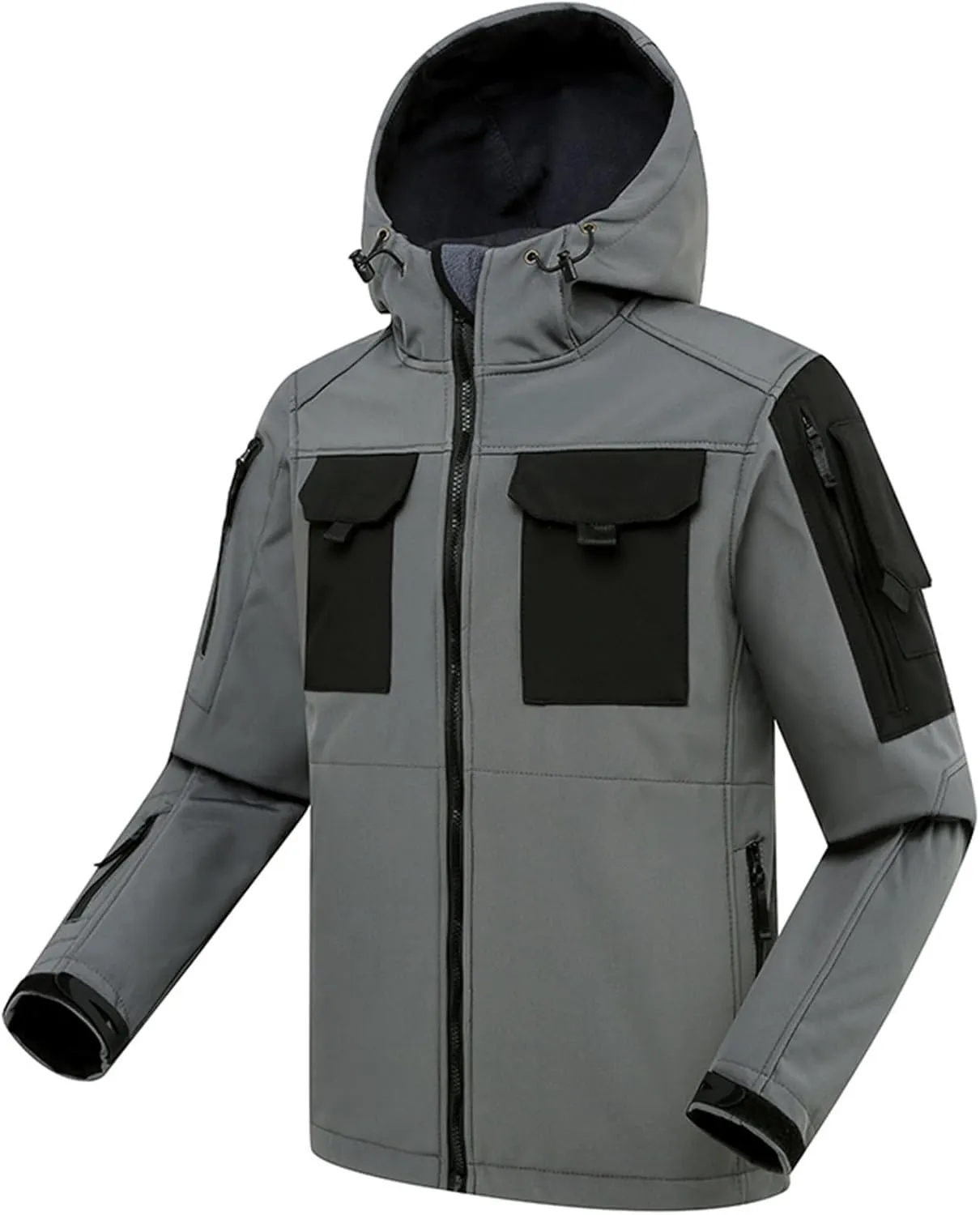 Rain Jackets for Men Casual Hooded Hiking Coats Windbreaker Windproof Warm Coat Long Sleeve Outwear Comfy Hoodies