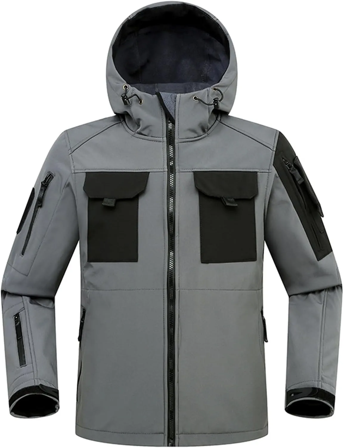 Rain Jackets for Men Casual Hooded Hiking Coats Windbreaker Windproof Warm Coat Long Sleeve Outwear Comfy Hoodies