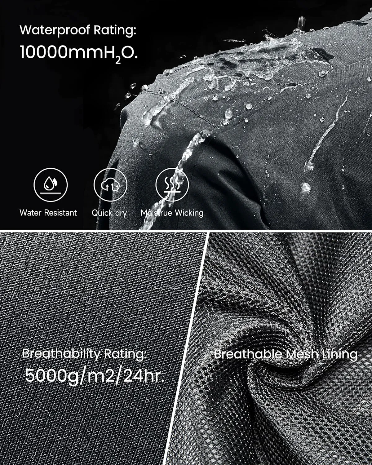 Rain Pants Mens Waterproof Rain Over Pants Windproof Hiking Pants