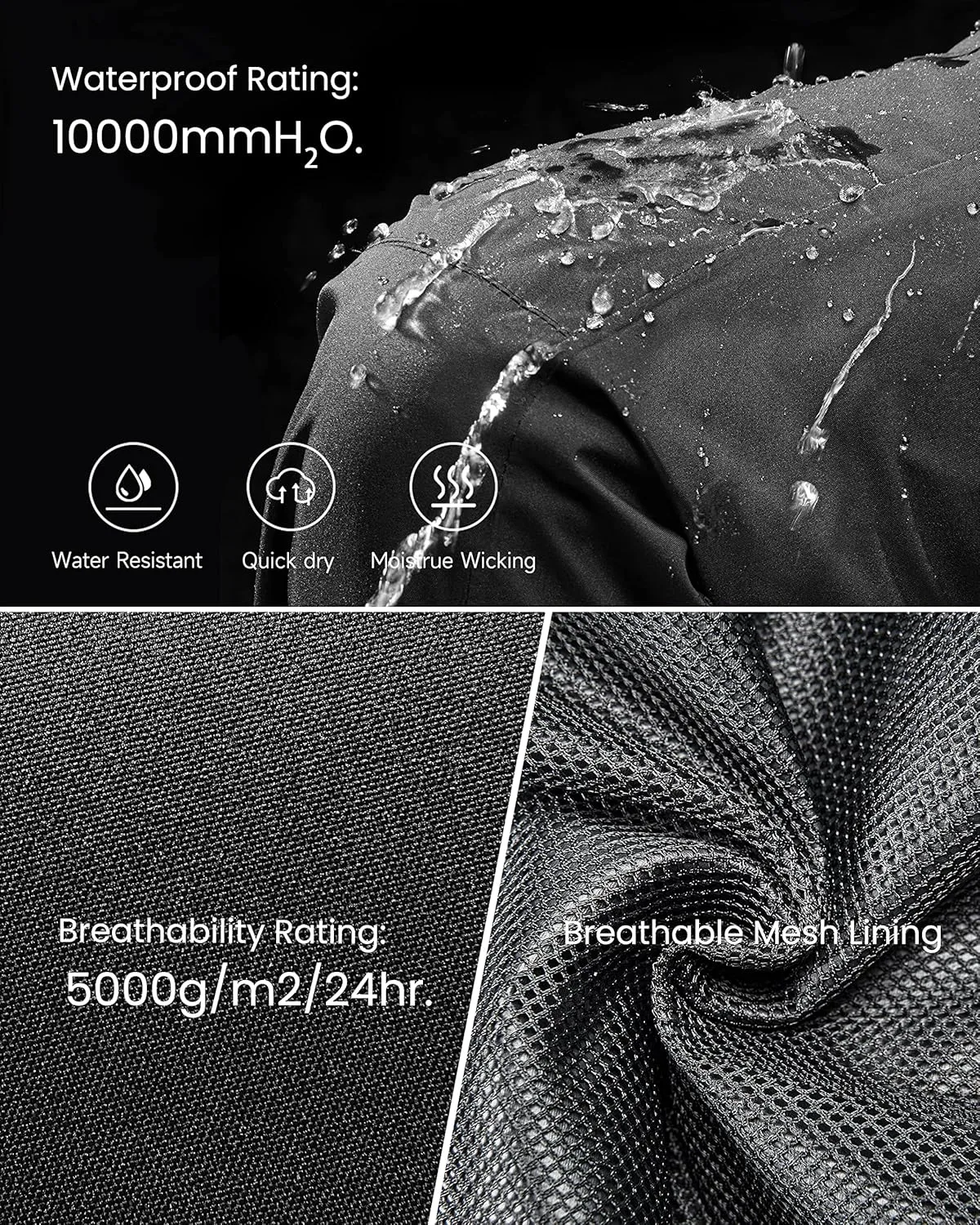 Rain Pants Mens Waterproof Rain Over Pants Windproof Hiking Pants