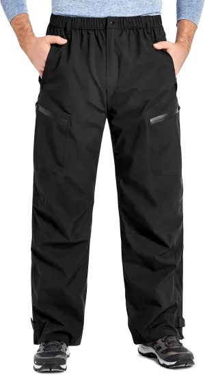 Rain Pants Mens Waterproof Rain Over Pants Windproof Hiking Pants