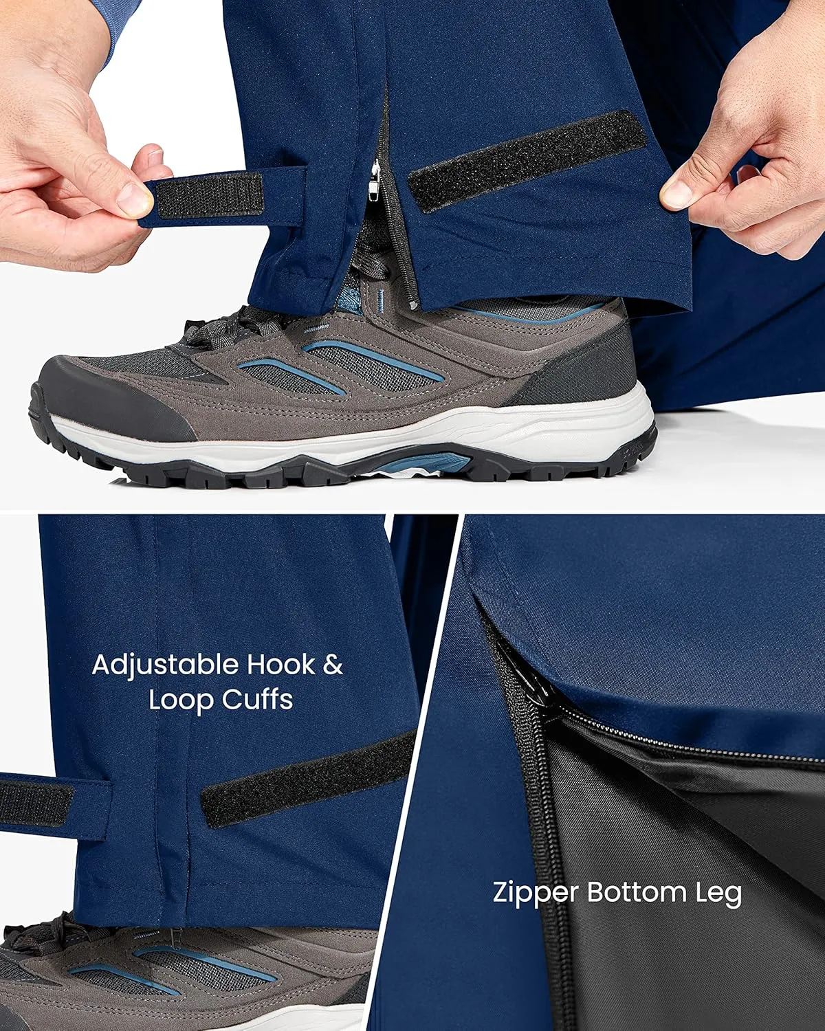 Rain Pants Mens Waterproof Rain Over Pants Windproof Hiking Pants