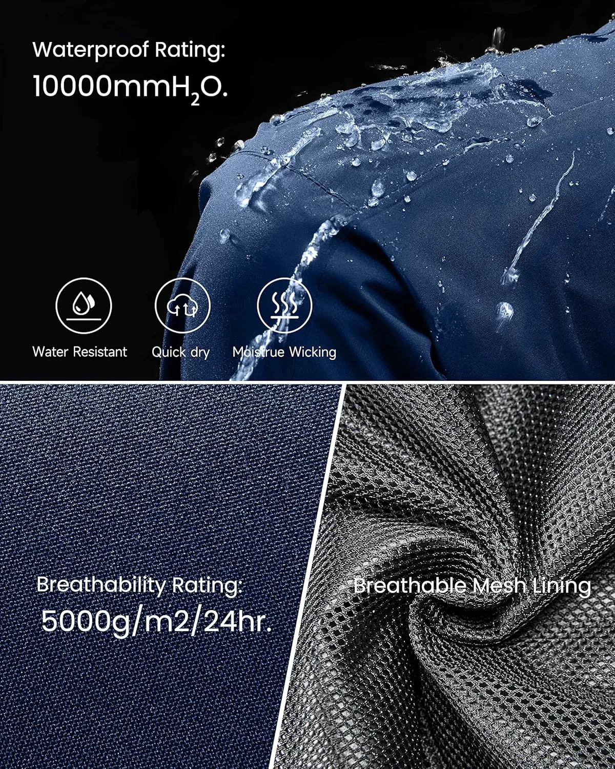Rain Pants Mens Waterproof Rain Over Pants Windproof Hiking Pants