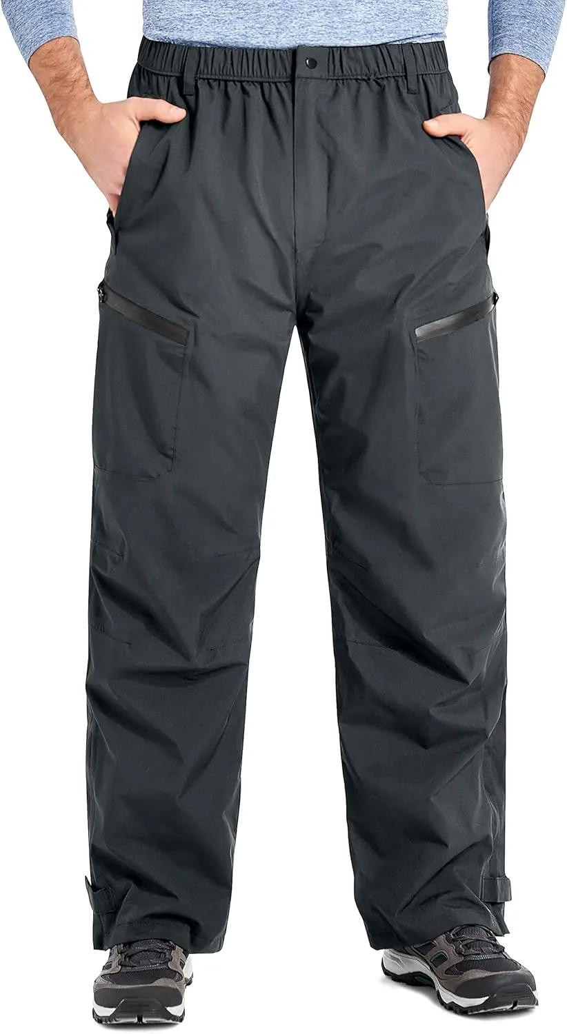 Rain Pants Mens Waterproof Rain Over Pants Windproof Hiking Pants