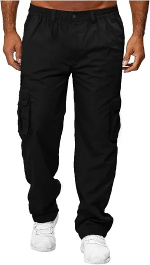 sdbrld Cargo Pants For Men Mens Casual Outdoor Lightweight Joggers Hiking Classic Pants Overalls Trousers with Pockets