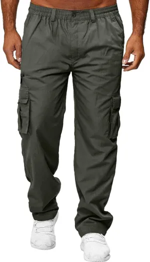 sdbrld Cargo Pants For Men Men's Fashion Outdoor Lightweight Joggers Hiking Classic Pants Overalls Trousers with Pockets