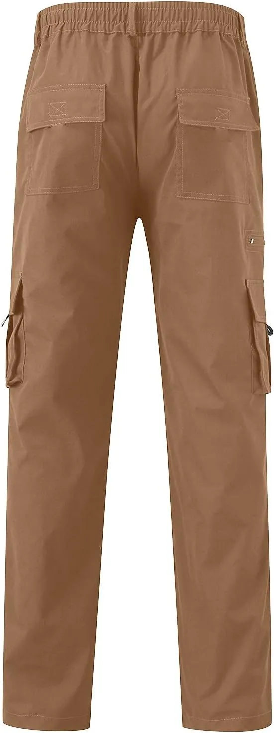 sdbrld Cargo Pants For Men Men's Fashion Outdoor Lightweight Joggers Hiking Classic Pants Overalls Trousers with Pockets