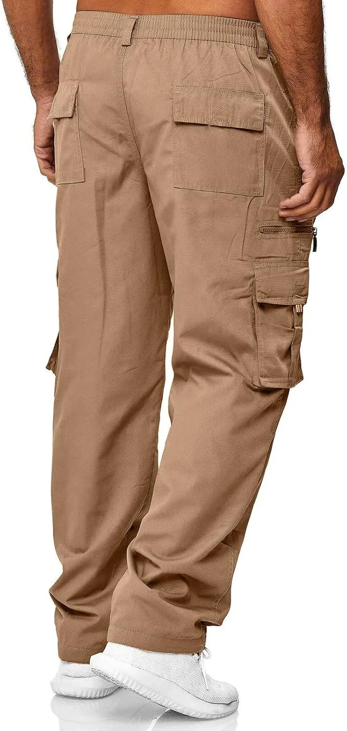 sdbrld Cargo Pants For Men Men's Fashion Outdoor Lightweight Joggers Hiking Classic Pants Overalls Trousers with Pockets