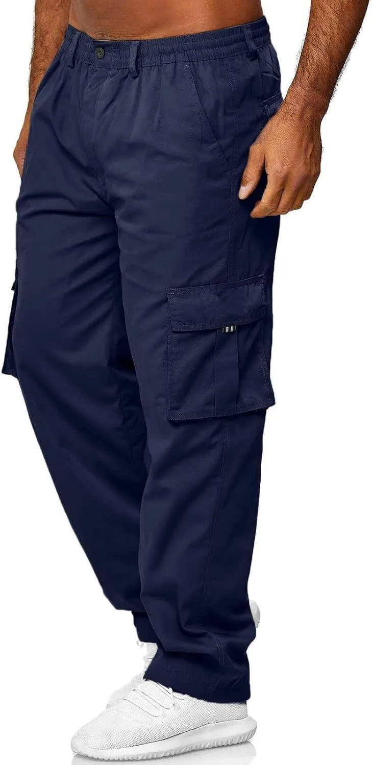 sdbrld Cargo Pants For Men Mens Lightweight Outdoor Joggers Hiking Classic Pants Trendy Overalls Trousers with Pockets