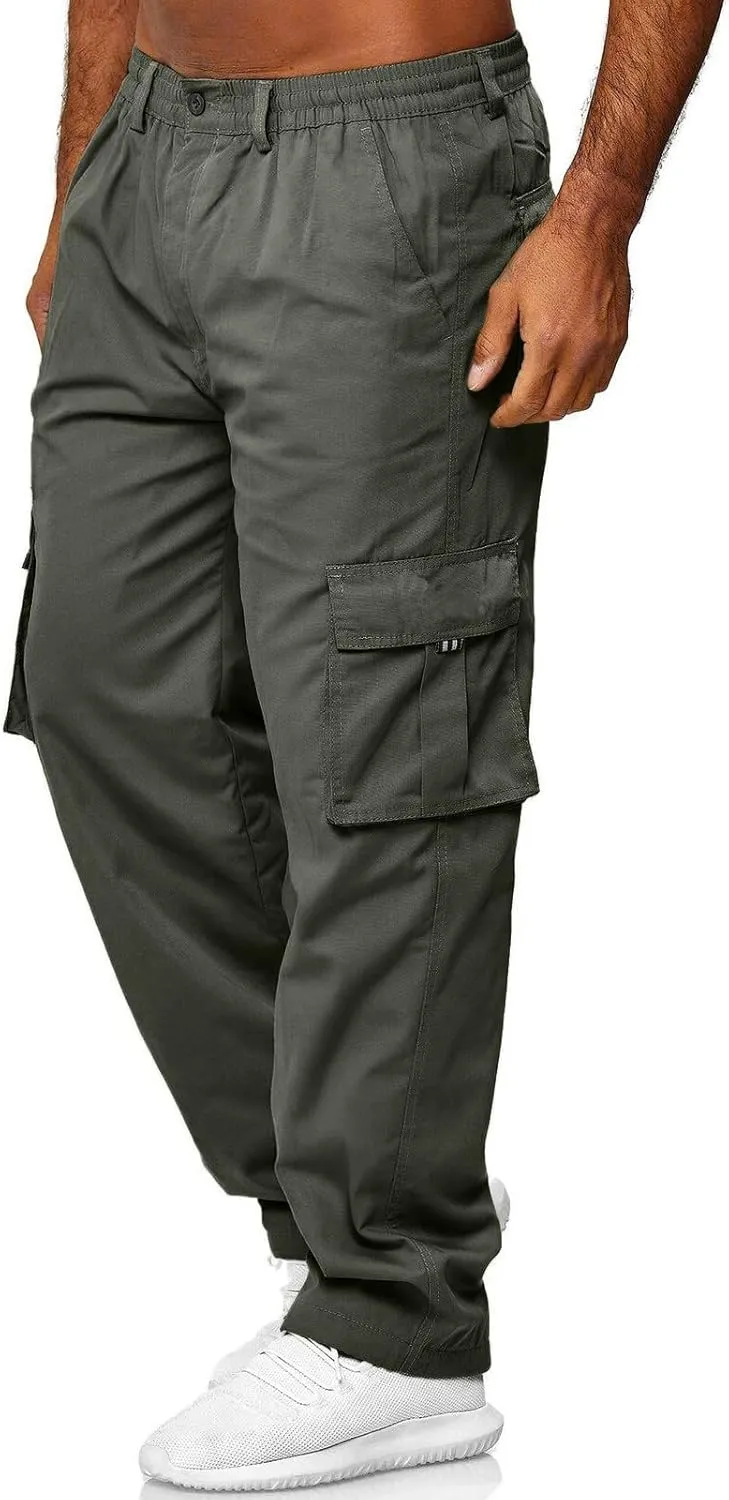 sdbrld Cargo Pants For Men Mens Lightweight Outdoor Joggers Hiking Classic Pants Trendy Overalls Trousers with Pockets