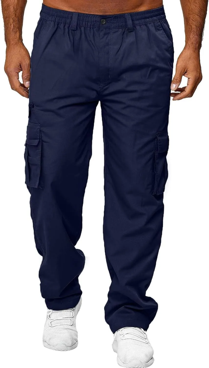 sdbrld Cargo Pants For Men Mens Outdoor Lightweight Joggers Hiking Classic Pants Casual Overalls Trousers with Pockets