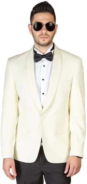 Slim Fit 1 Button Shawl Lapel Collar Tuxedo Jacket Modern Dinner Blazer AZAR