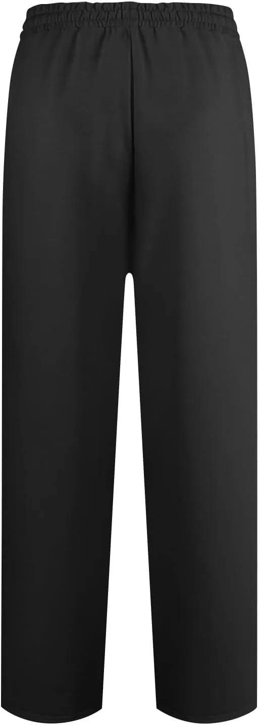 Straight Leg Sweatpants for Women Baggy Drawstring High Waisted Sweatpants Casual Active Workout Pants with Pockets