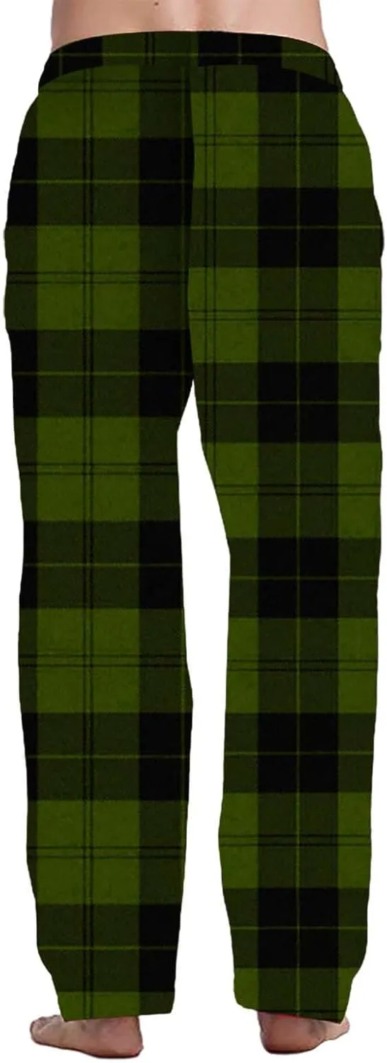 Sweatpants for Men Tapered Fashion Men's Casual Plaid Loose Sports Plaid Pajama Pants Pants Lightweight Workout