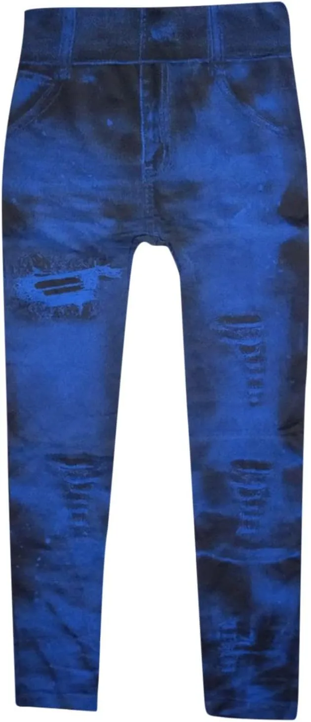 TANGNADE Leggings That Look Like Jeans Plus Size Tummy Control Stretchy High Waisted Yoga Pants Casual Ladies Slim Trousers