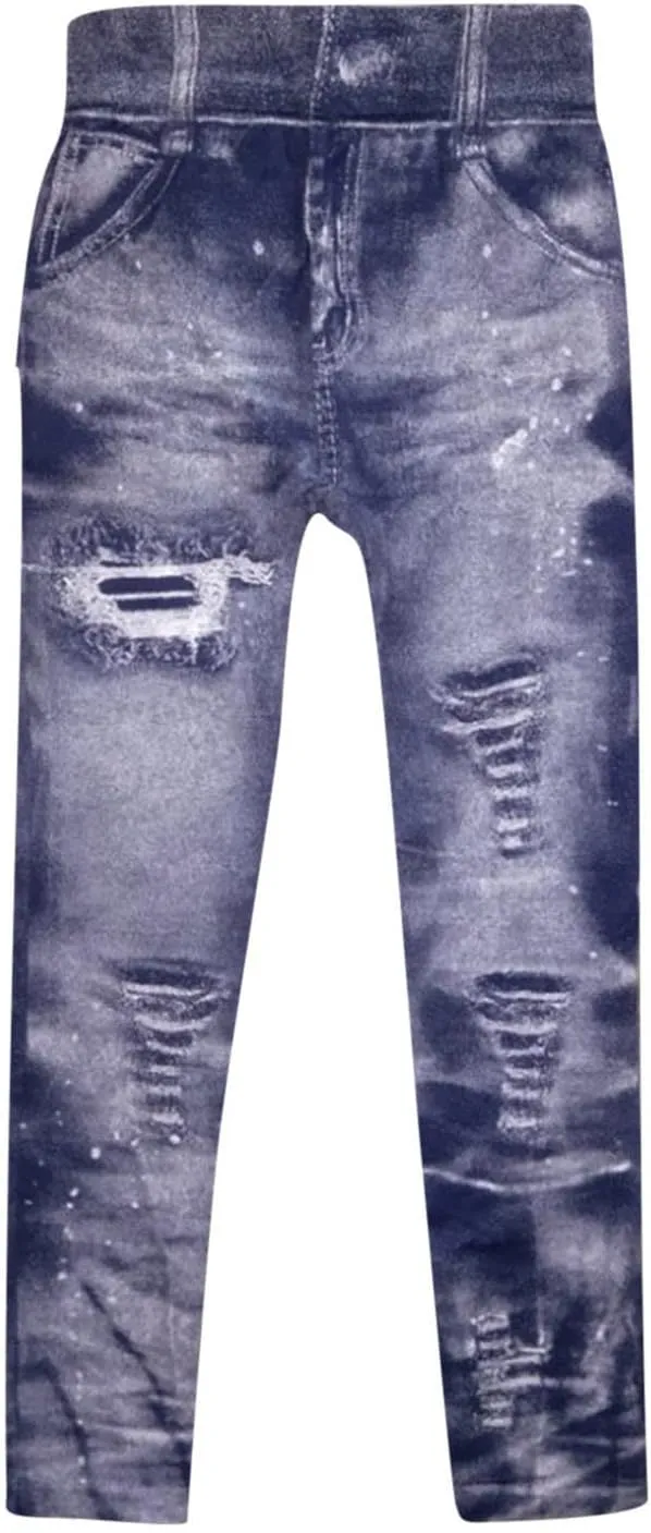 TANGNADE Leggings That Look Like Jeans Plus Size Tummy Control Stretchy High Waisted Yoga Pants Casual Ladies Slim Trousers