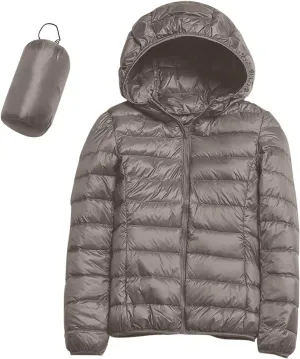 Thickened Down Alternative Jacket Windproof Winter Coat with Recycled Insulation Winter Slim Short Hooded Warm White