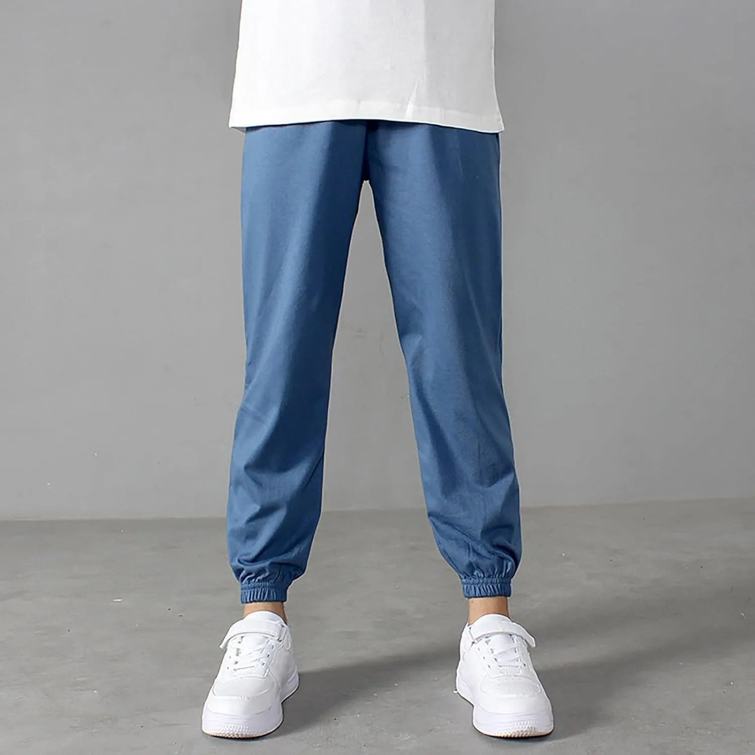 Toddler Girls Boys Aesthetic Sweatpants Elastic Waist Breathable Comfy Kids Causal Loose Joggers Solid Color
