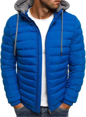 Uillui Winter Coats for Men Casual Lightweight Packable Puffer Jacket Outdoor Quilted Hooded Puffy Down Coat for Snow Ski