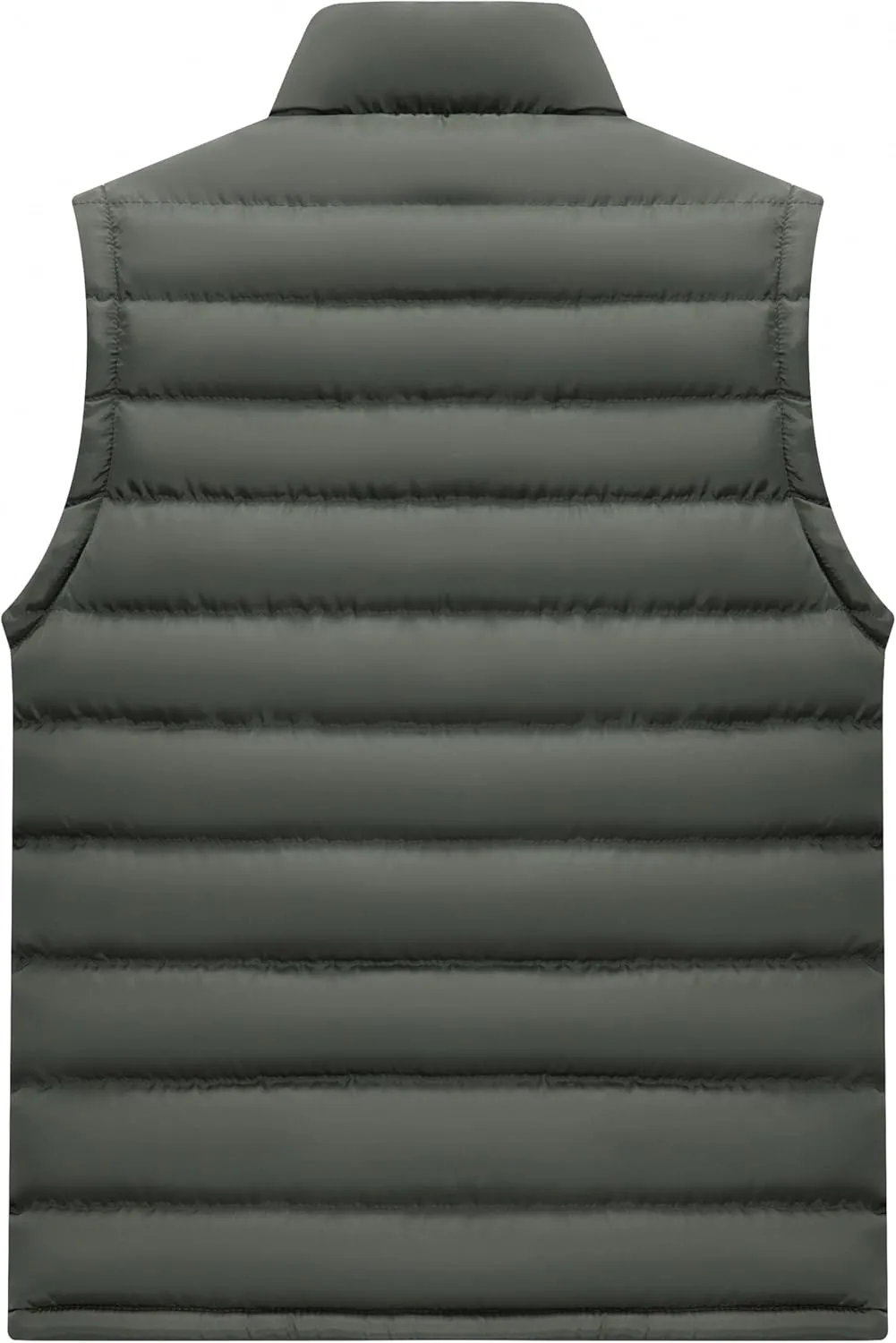 VtuAOL Men's Puffer Vest Outdoor Hooded Padded Vest Softshell Outerwear Vest for Travel Hiking
