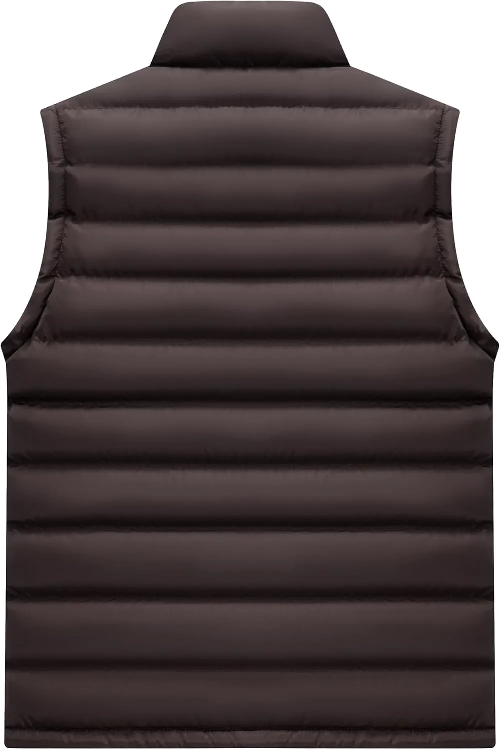 VtuAOL Men's Puffer Vest Outdoor Hooded Padded Vest Softshell Outerwear Vest for Travel Hiking