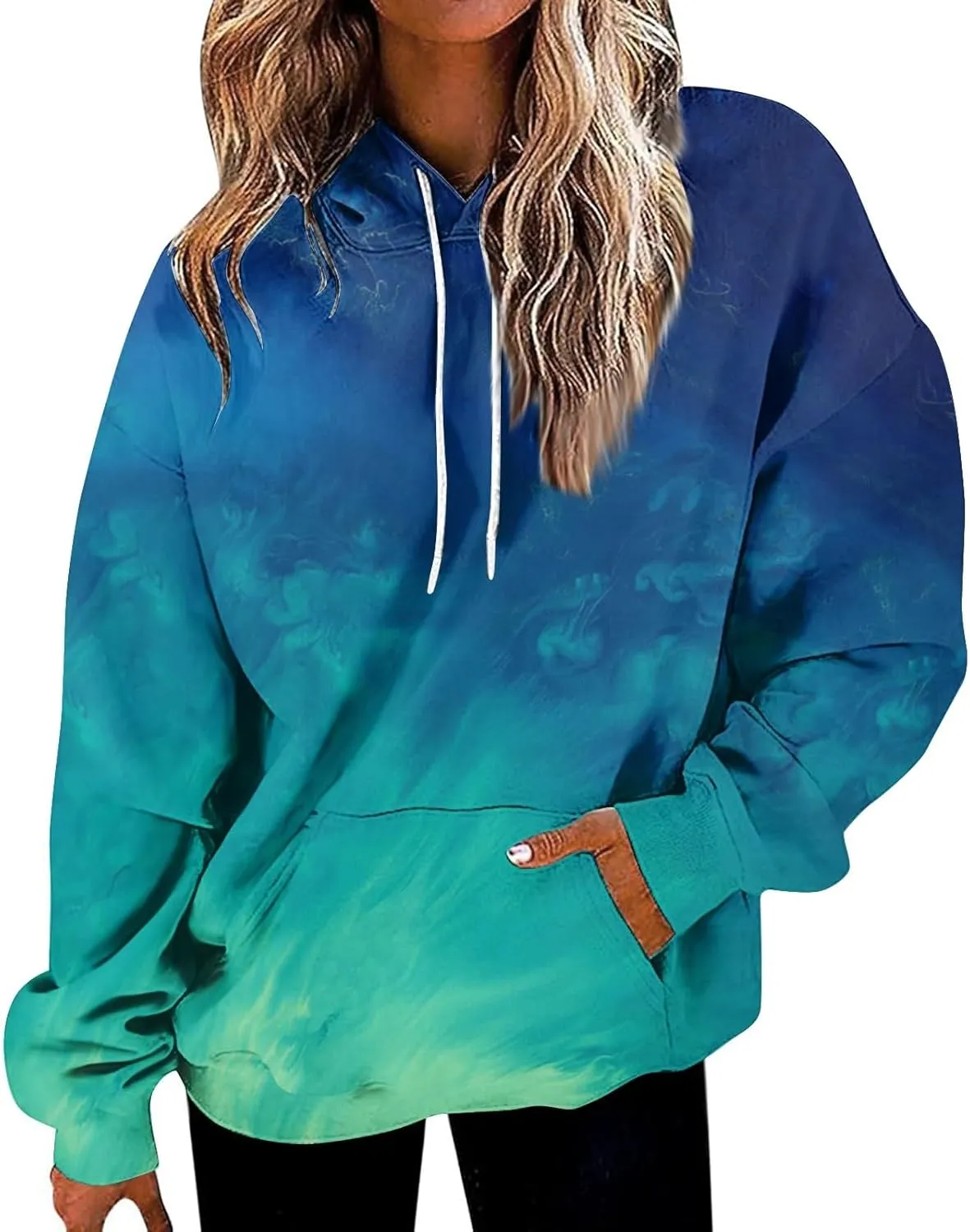 Women Oversized Hoodies Plus Size Drop Shoulder Y2k Sweatshirts Fall Baggy Hooded Comfy Pullover Outfits with Pockets
