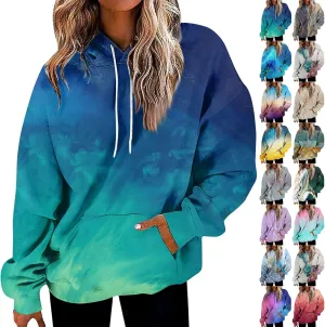Women Oversized Hoodies Plus Size Drop Shoulder Y2k Sweatshirts Fall Baggy Hooded Comfy Pullover Outfits with Pockets