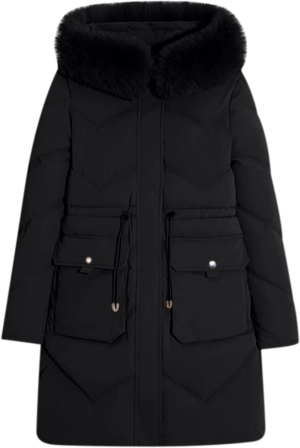 Women Winter Coats Long Hooded Lightweight Puffer Jackets Plus Size Thicken Quilted Jackets Parkas Down Coats Outerwear