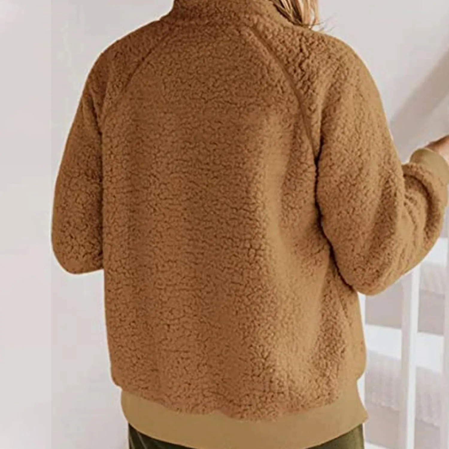 Women's 2024 Winter Warm Fleece Lined Jacket Long Sleeve Button Sherpa Jacket Coat with Pockets