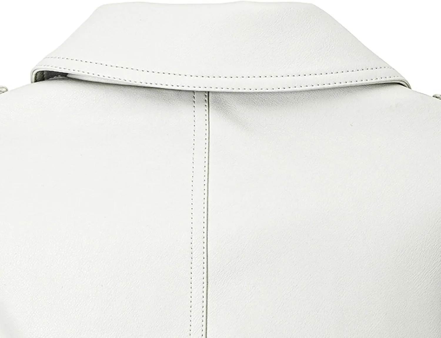 Womens Belted Faux Leather Moto Biker Jacket Classic Side Zipper Coat Outwear Casual Stylish Leather Cropped Jackets
