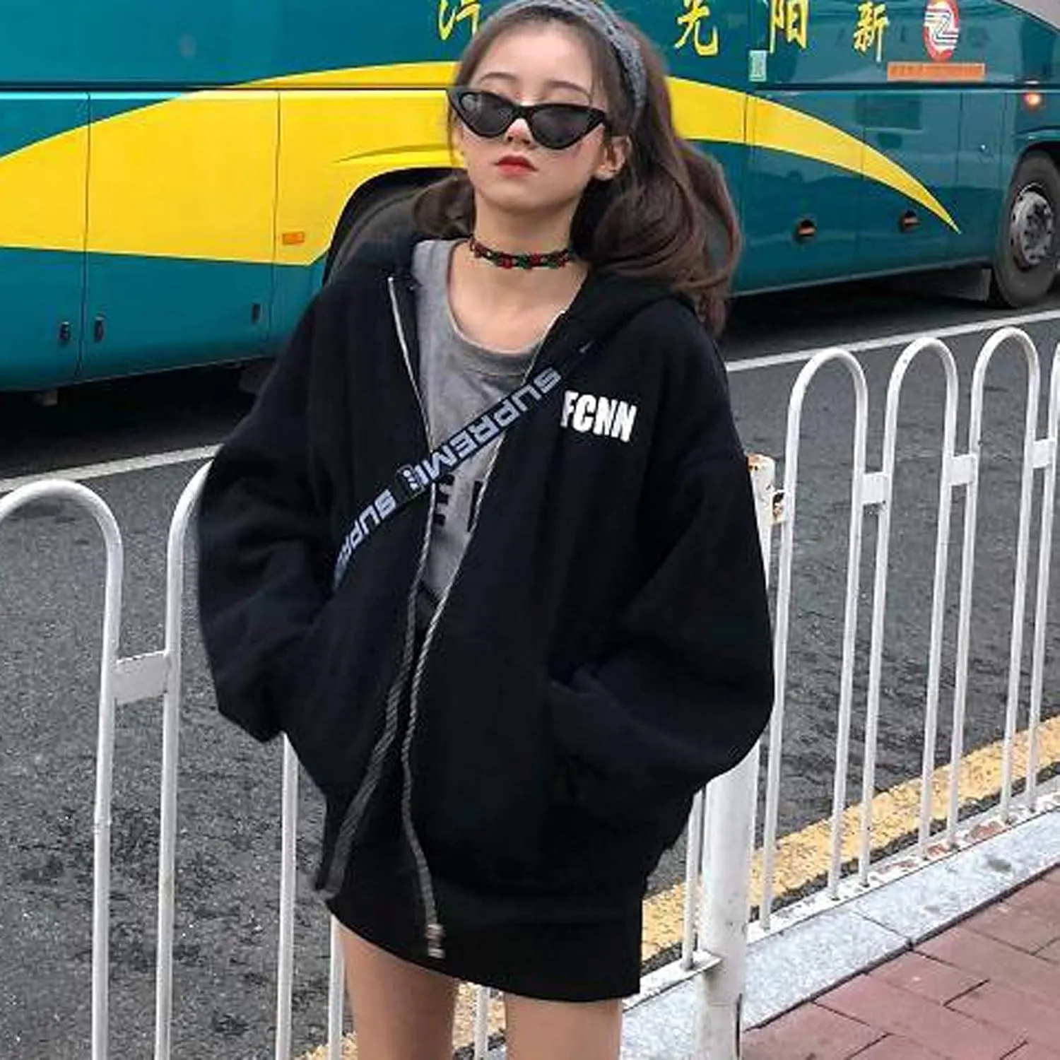 Women's Cute Hoodies Teen Girl Fall Jacket Oversized Sweatshirts Casual Drawstring Clothes Spring 2023