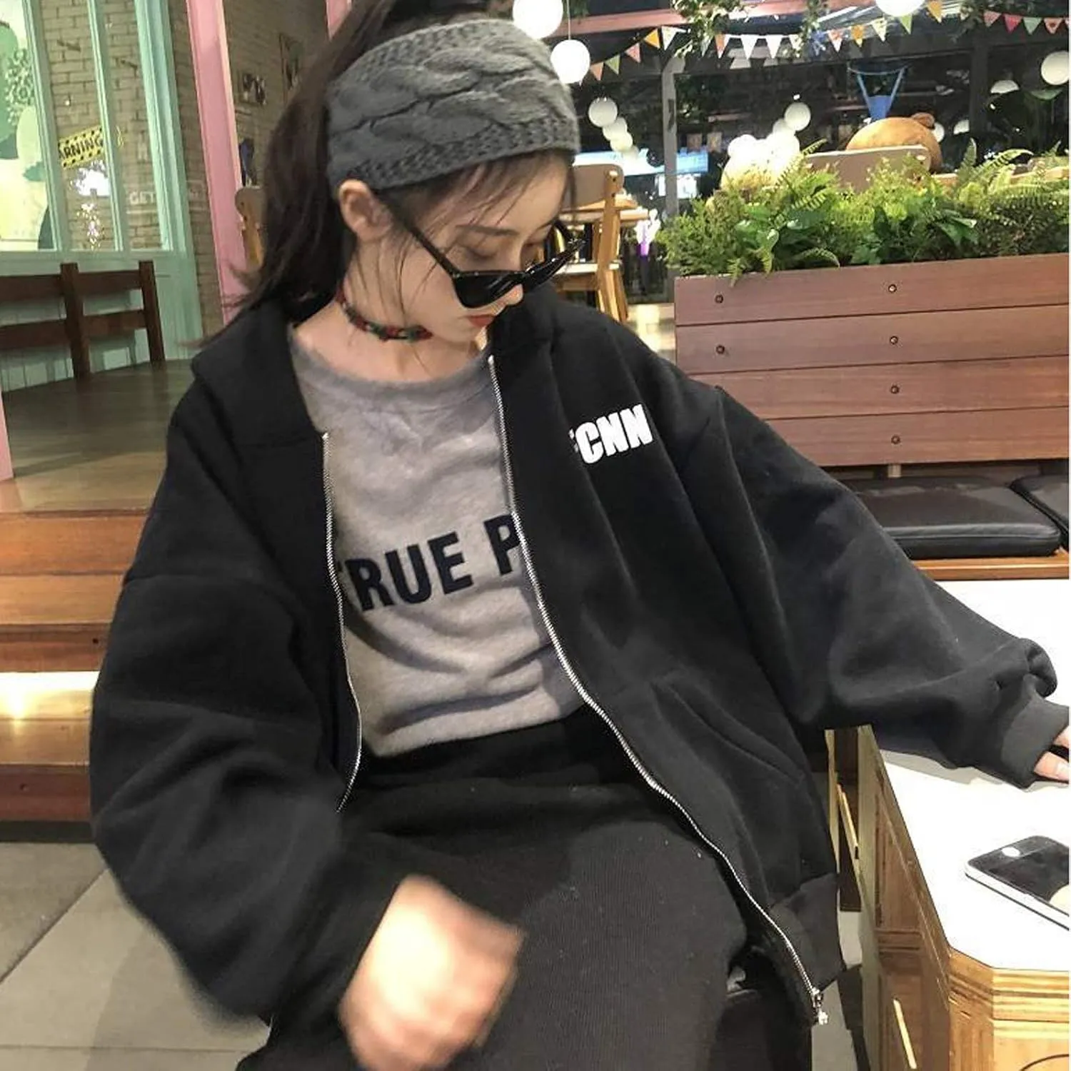 Women's Cute Hoodies Teen Girl Fall Jacket Oversized Sweatshirts Casual Drawstring Clothes Spring 2023