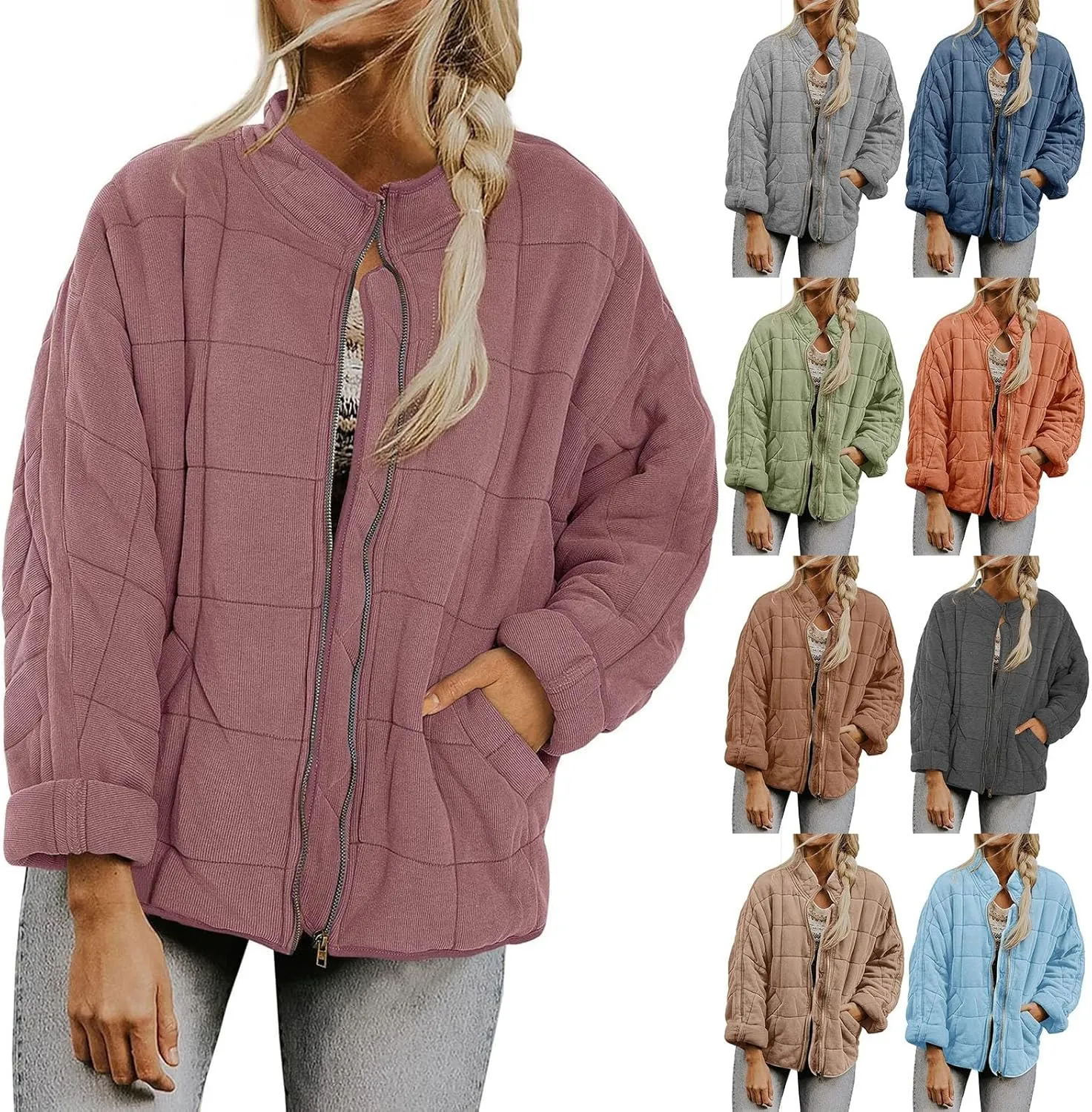 Womens Hooded Thickened Long Down Jacket Jacket Pocket Cotton Loose Jacket Heavyweight Long Length Puffer Parka
