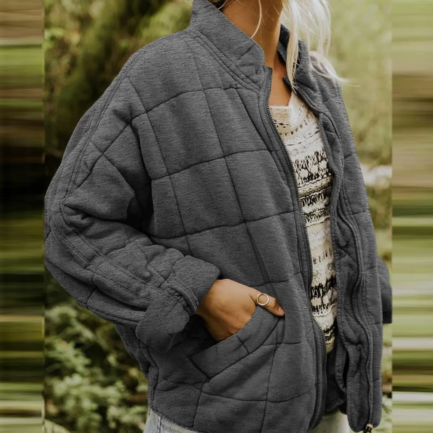 Womens Hooded Thickened Long Down Jacket Jacket Pocket Cotton Loose Jacket Heavyweight Long Length Puffer Parka