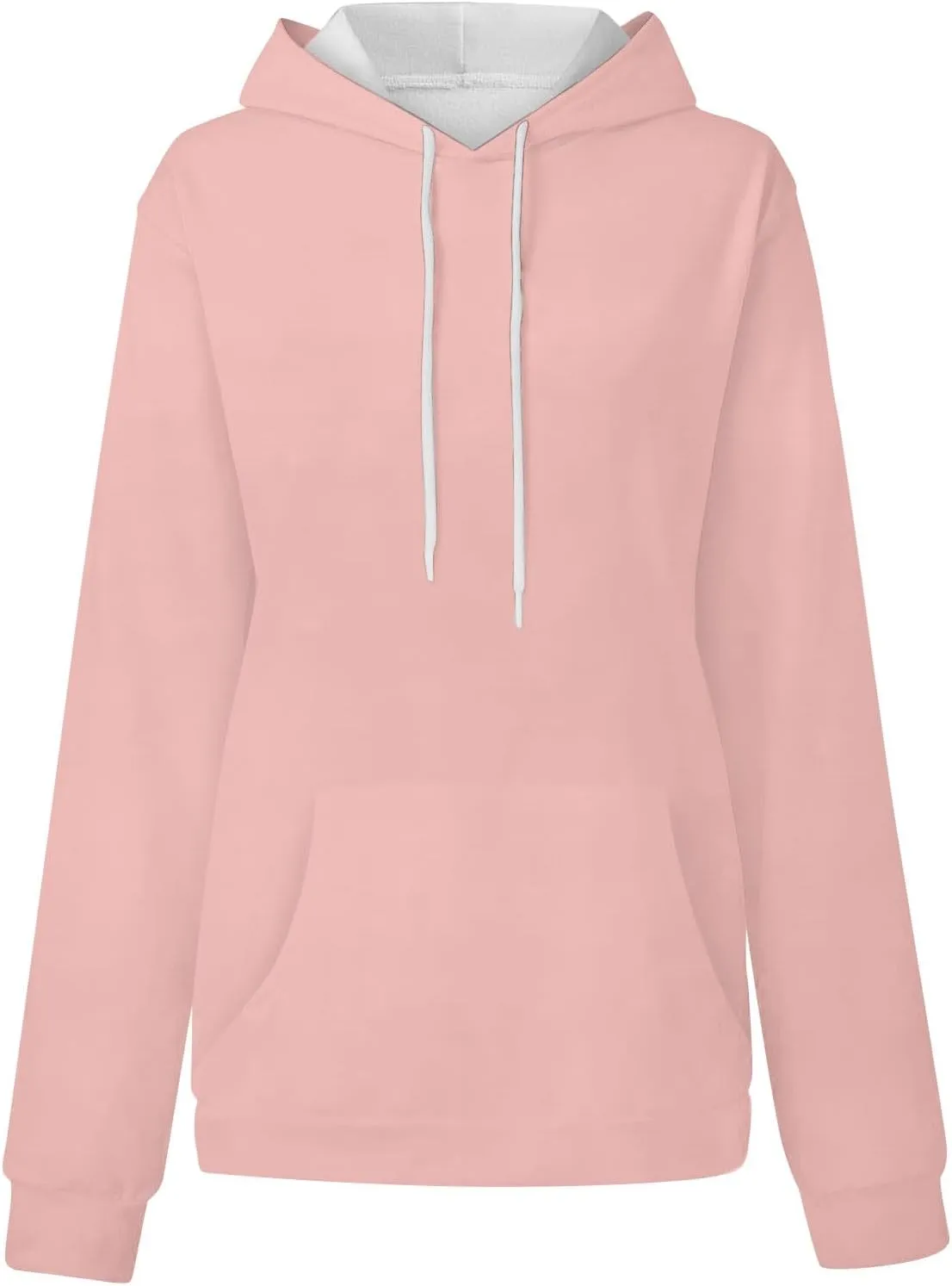 Women's Hoodies Sweatshirts Cute Long Sleeve Tops Loose Fleece Pullovers with Pocket