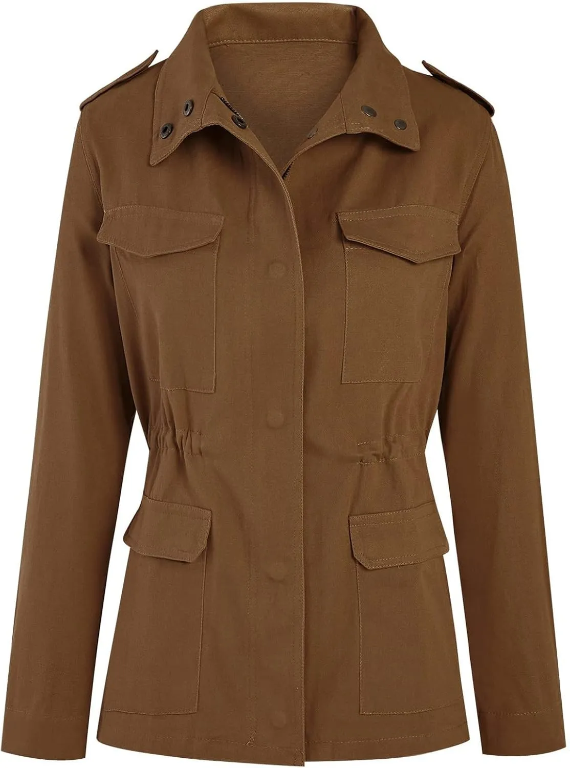 Womens Lightweight Cargo Jacket Fall Winter Military Utility Jacket Anorak Outwear Lightweight Utility Jackets Outwear