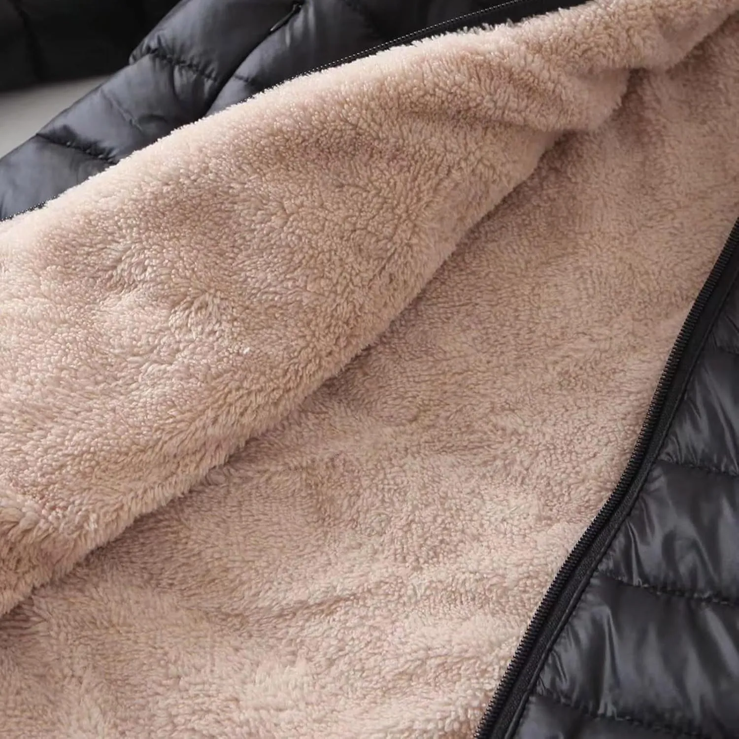 Women's Long Puffer Jacket Oversized Down Coat Lightweight Quilted Hooded Jacket Warm Fleece Lined Winter Outerwear