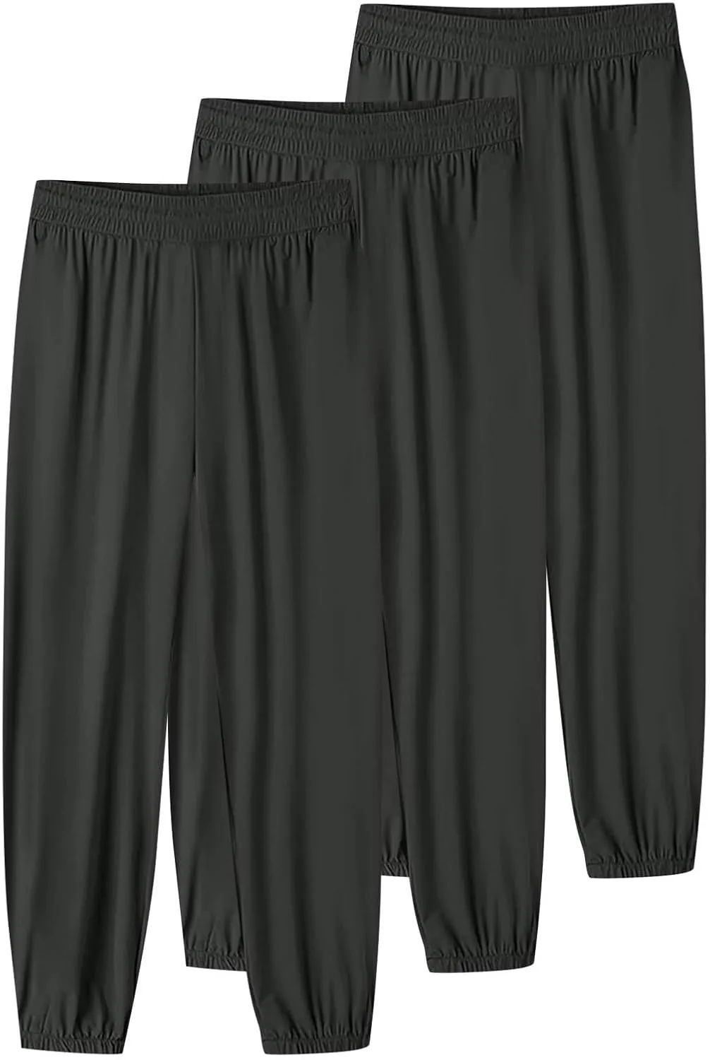 Women's Quick-Drying Sweatpants Summer Ice Silk Trousers Breathable Sports Stretch Straight Pants with Pockets