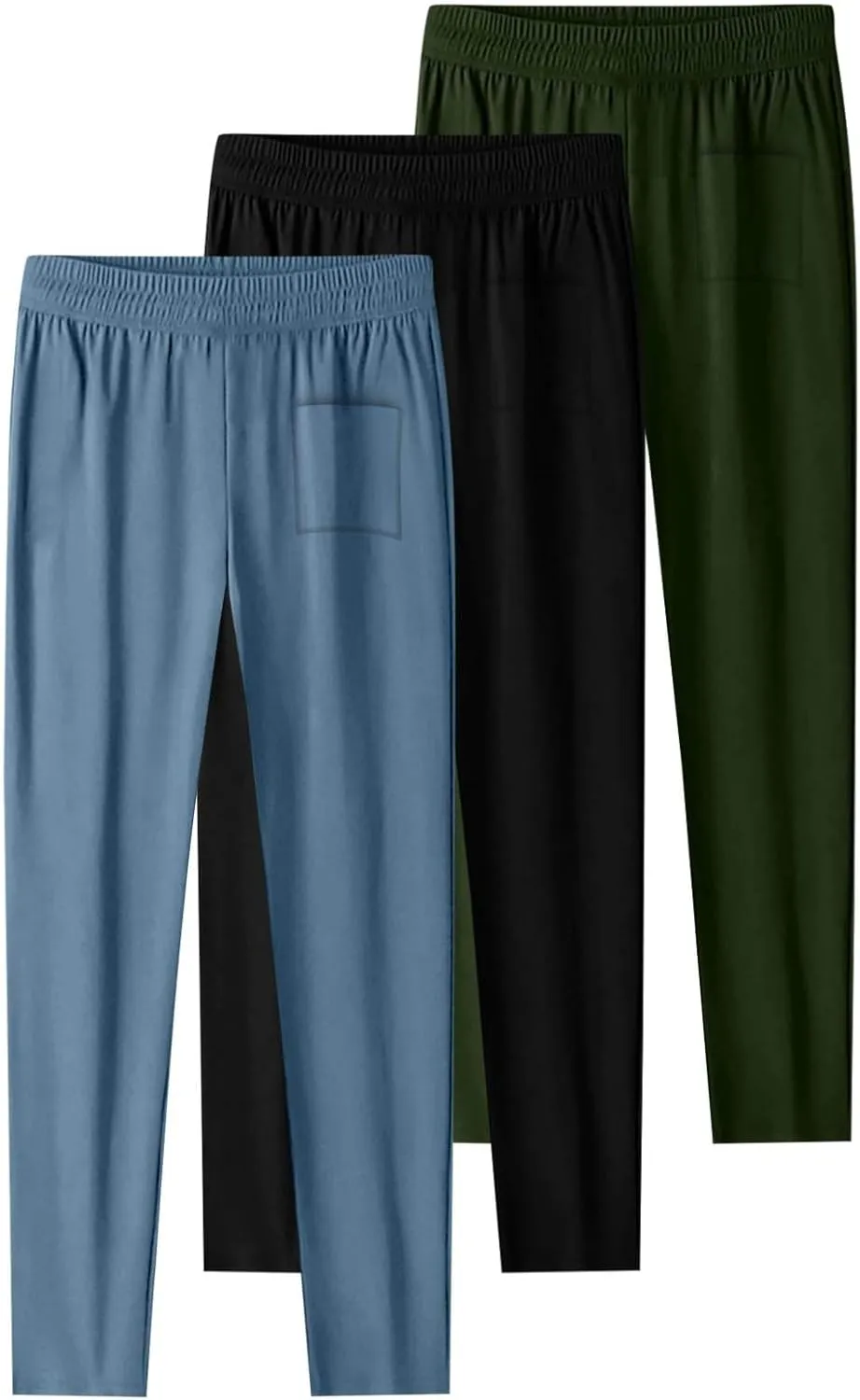 Women's Quick-Drying Sweatpants Summer Ice Silk Trousers Breathable Sports Stretch Straight Pants with Pockets